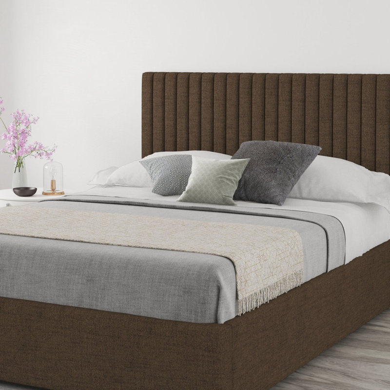 Hailey Upholstered Headboard, Single (3'), Knit Chocolate