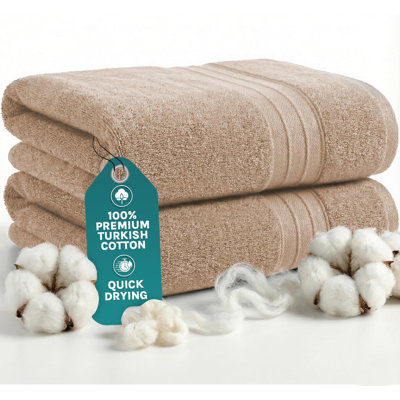 Ensemble de 2 serviettes de bain turques 100% coton, 30 po x 56 po, épaisses, durables et douces