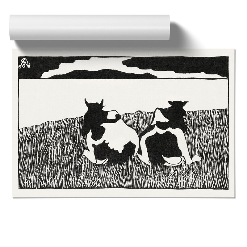 Cows by Samuel de Mesquita - Frameless Print, 30cm H x 42cm W x 0.1cm D