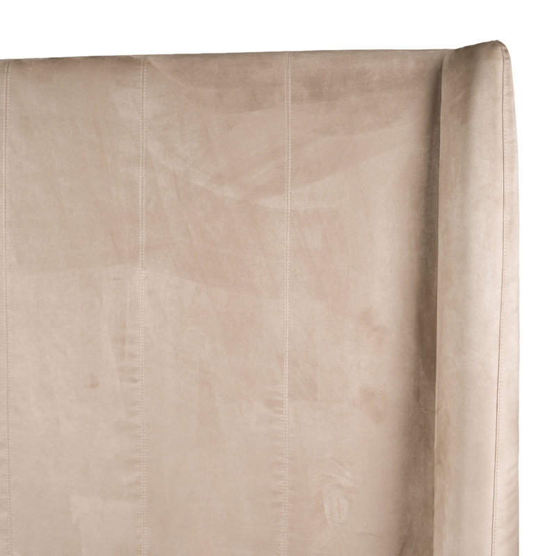 Bayldon Upholstered Wingback Bed, King, Taupe