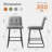 26" Gray Counter Height Bar Stools set of 2-224520358-207850311
