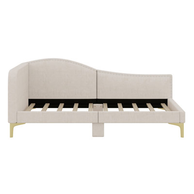 Upholstered Daybed With Headboard And Armrest