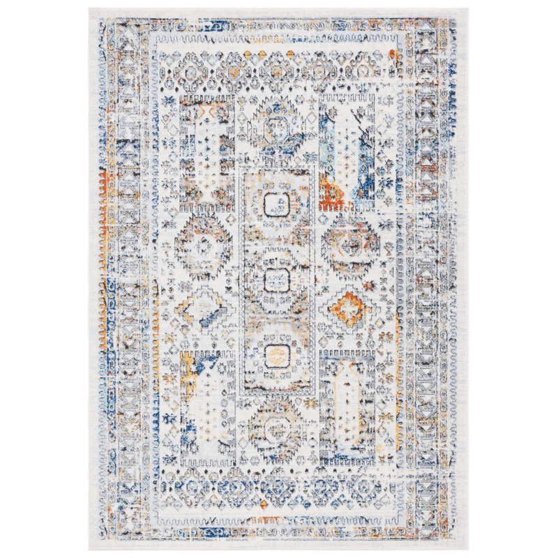 Davied Tulum Performance Oriental Rug, Square 6'7"