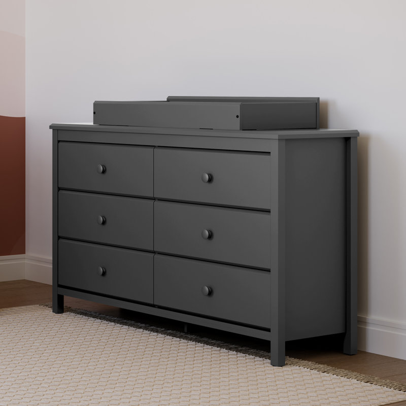 Commode 6 tiroirs Storkcraft Alpine, gris