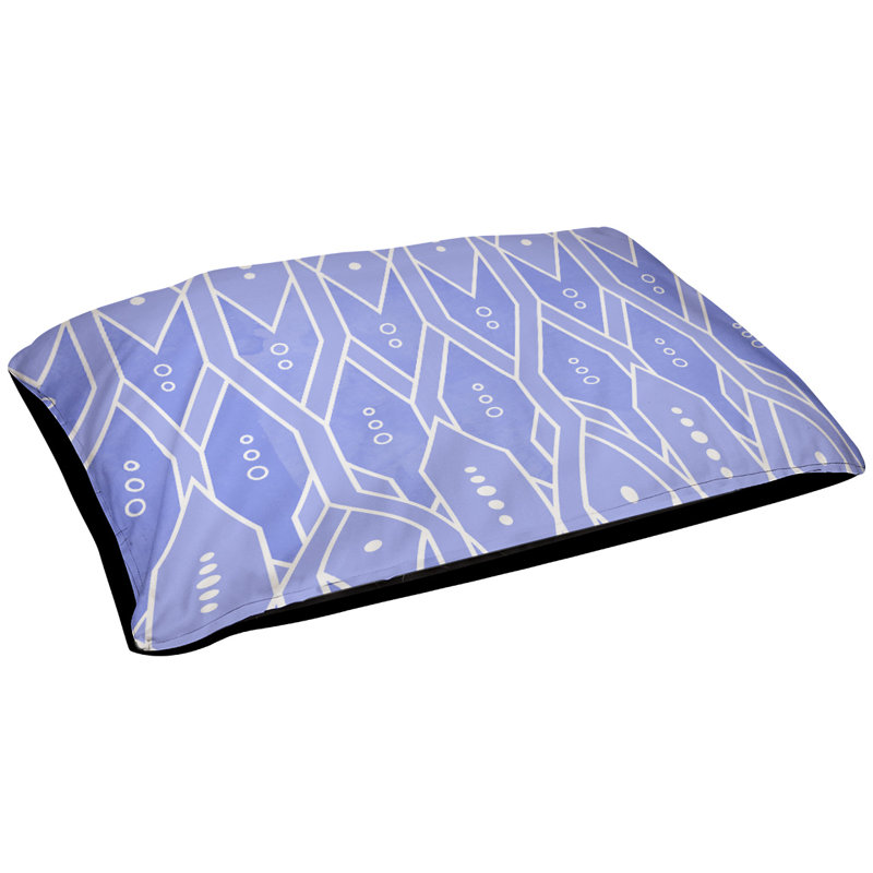 Coussin décoratif trellis, Petit (L 18 po x l 28 po), bleu, Utilisation intérieure seulement