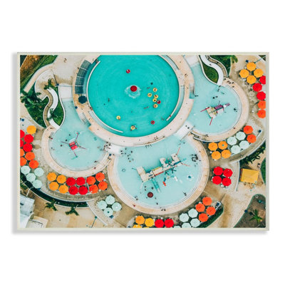 " Tropical Summer Pool Resort Vibrant Circles " by Ziwei Li