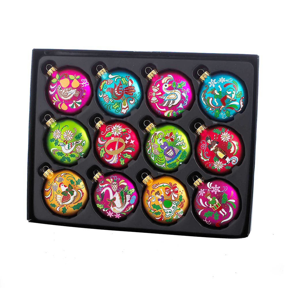 11'' Glass Animals Ball Ornament Kurt Adler