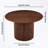 Anae Round Dining Table Pedestal Table with MDF Handcraft Oak Veneer Top for Dining Room-532510219-532510221