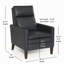 Fauteuil inclinable bleu nuit en similicuir-1937268632