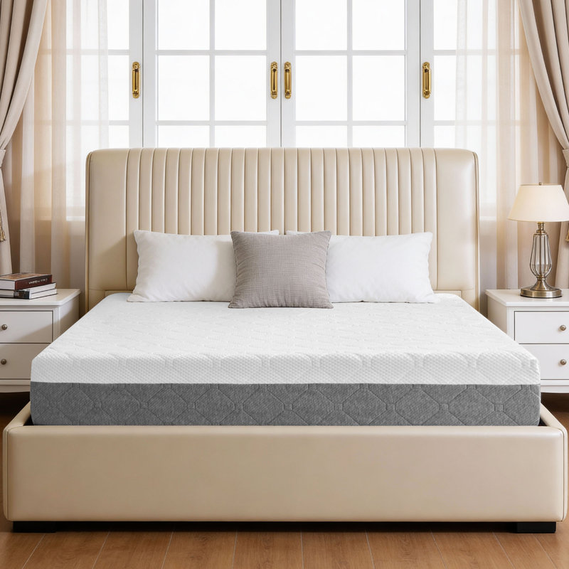 Matelas mi-ferme en mousse à mémoire de forme dans une boîte avec support ferme pour le corps, 10", Lit double