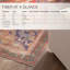 Tapis orange / mauve tissé à la machine Damaya-88037022