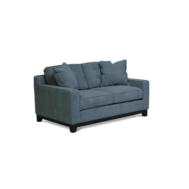 Carollton Upholstered 62'' Loveseat, Heavenly Sapphire Chenille