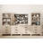 Entertainment Center With Bookshelves, Farmhouse TV Stand For 70 Inch TV, Wood Media Console With Adjustable Shelves And 12 Storage Drawers For Living Room, Bedroom,Beige-1420462888