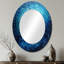 Pointillism River Majestic Cascade - grand miroir bleu, décor de miroir mural traditionnel unique, impression d'art en métal-121387198-121387862