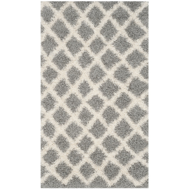 Ines Geometric Gray Area Rug