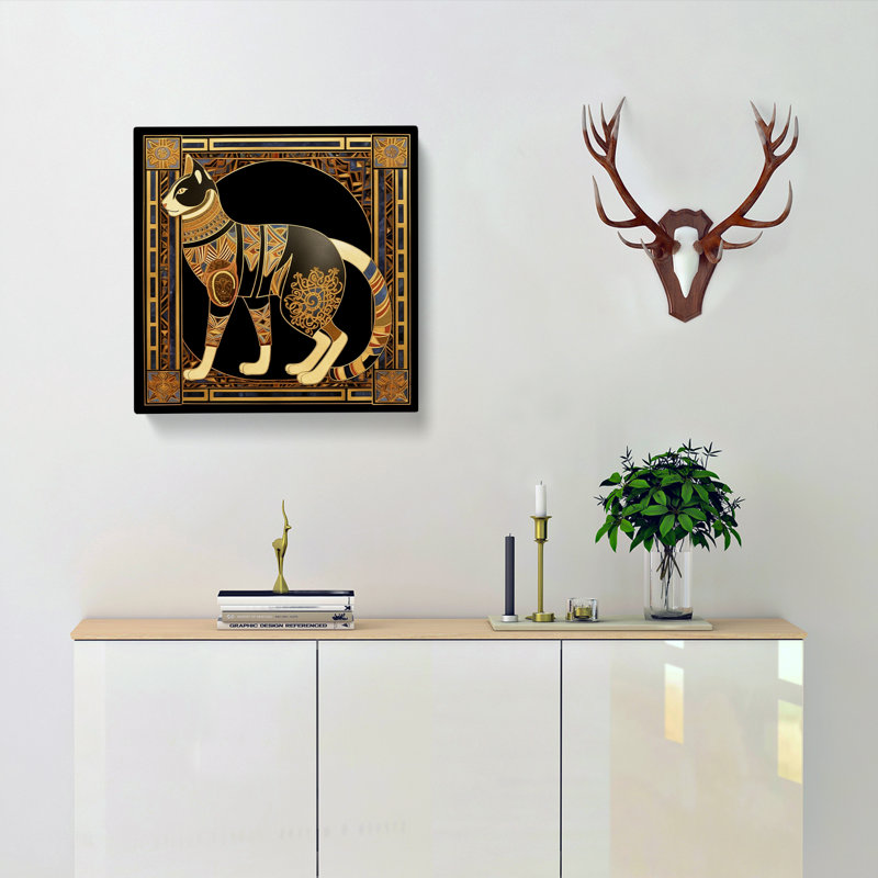 Egyptian Cat Art Deco No.1 - Print