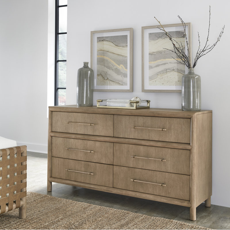 Commode 6 tiroirs Colleen, Naturel