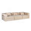 Canapé-lit convertible à plancher à compression avec structure de forme fixe, modulaire désossé, sans assemblage, idéal pour les espaces polyvalents-866090263
