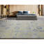 Tapis argent / bleu noué à la main de haute qualité-72344422