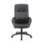 Fauteuil de bureau Ruia, dossier haut, vinyle souple noir, soutien lombaire
