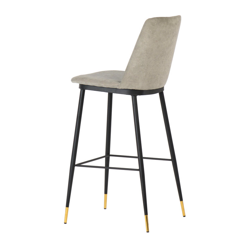 Lowther Evora Velvet Counter Stool (Set of 2), Gray