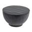 Guillen Round Mango Wood Drum Coffee Table with Combed Finish