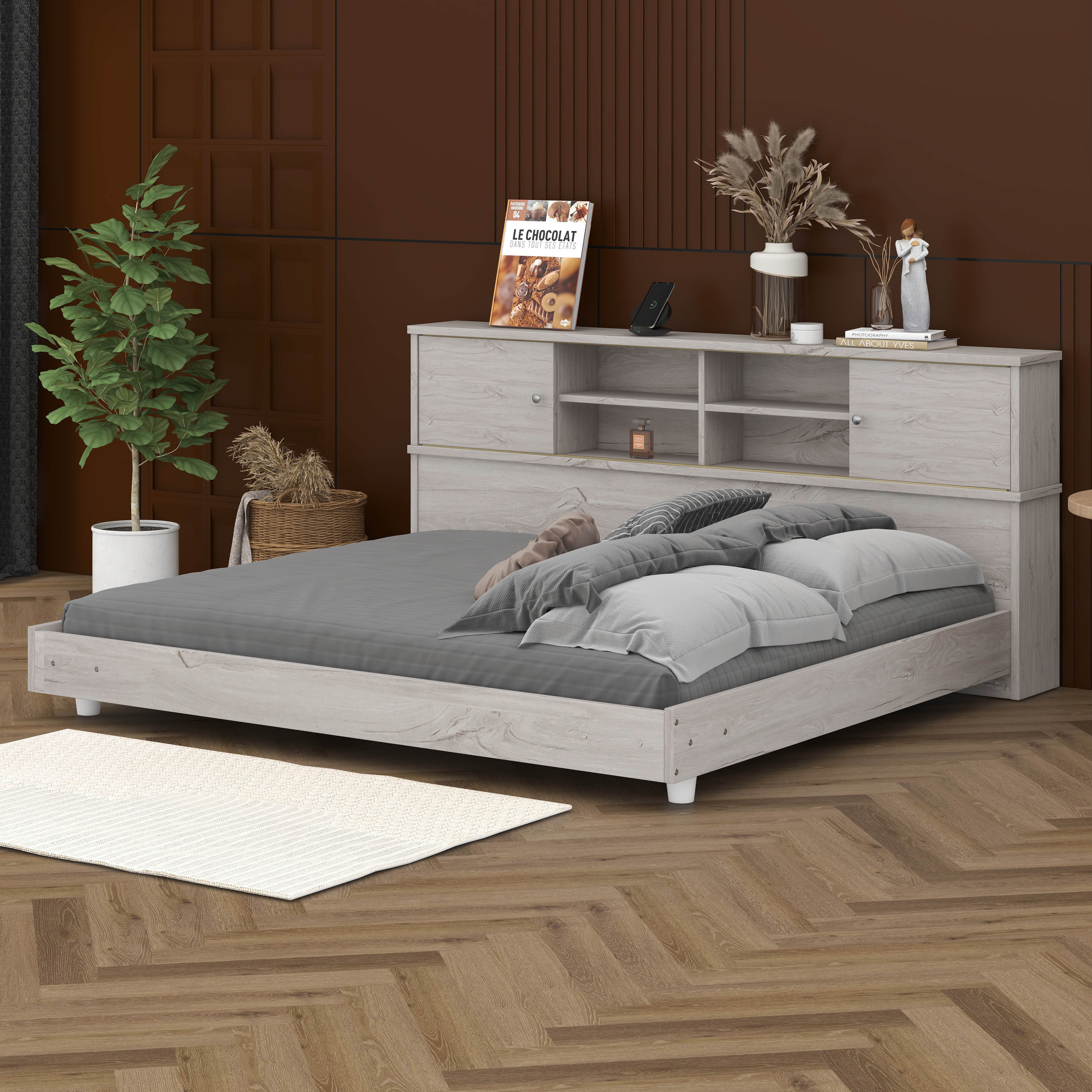 Millwood pines corderio full size daybed frame with storage bookcases