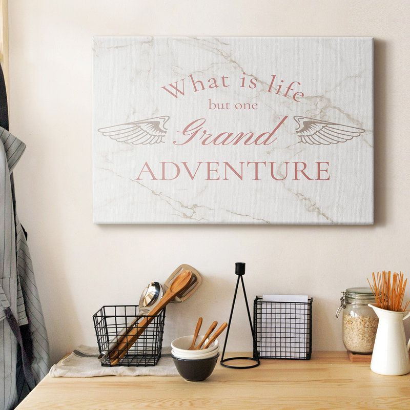 What is Life - Toile tendue avec châssis de qualité supérieure, prête à être accrochée, H 40 po x l 60 po