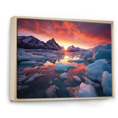 «Allasia Glacier Landscape Sunset I», reproduction