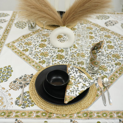 Serviettes de table en coton 18 x 18 po Fab divine Doux, durable et réutilisable - Neera Bel, vert