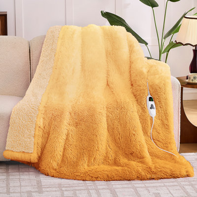 Jeté chauffant en molleton chauffant avec dossier en sherpa pelucheux
