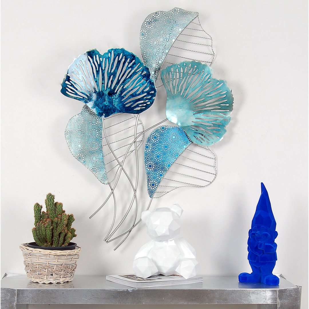 Perforated Leaves Metal Painting Wall Décor