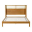 Cadre de lit plateforme en bois d'hévéa de qualité supérieure, cadre de lit grand avec tête de lit inclus, lit moderne de style Mid-Century de couleur naturelle-238189725-238189727