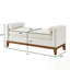 Grand repose-pieds rembourré en tissu Boucle-129931547