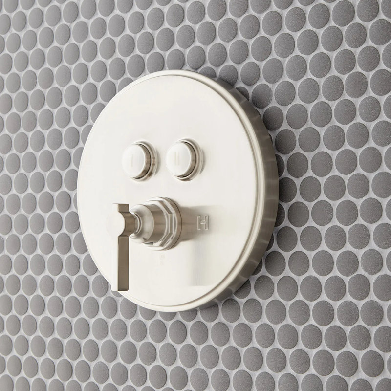 Signature Hardware Greyfield Pressure Balance Shower Trim, Brushed Nickel