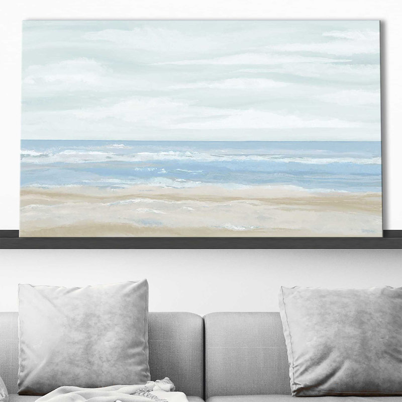 La mer - peinture, L 30 po x H 18 po, Toile tendue