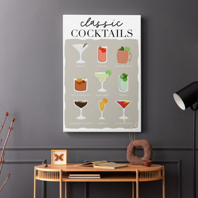 Classic Cocktails -Gallery Wrapped Cavas