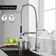 Spring Pull Down Single Handle Kitchen Faucet with Deck Plate and Handles