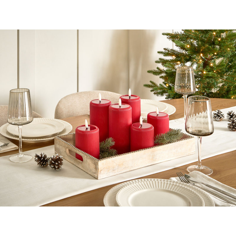 NOISETTE Decorative Accent Candle, Red