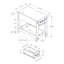 Table d'appoint, table de bout, table d'appoint, table de chevet, 2 niveaux, étroit, tiroir de rangement, placage, transitionnel