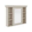 Armoire à pharmacie murale, armoire de salle de bain murale avec 2 portes en verre, armoire de rangement au-dessus de la toilette avec beaucoup de rangement