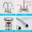 Robinet de salle de bain central 4 po avec bec pivotant à 360 ° et bonde escamotable - nickel brossé-121292112