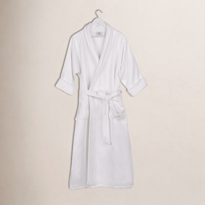 McPhail Waffle Weave Honeycomb Cotton Soft Plush Lightweight Unisex Adult Bath Robe