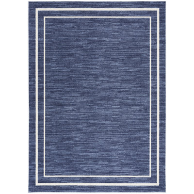Nourison Essentials Navy Ivory Indoor/Outdoor Area Rug