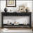Modern Stylish Console Table with Fir Veneer and Distinctive Design-775258995