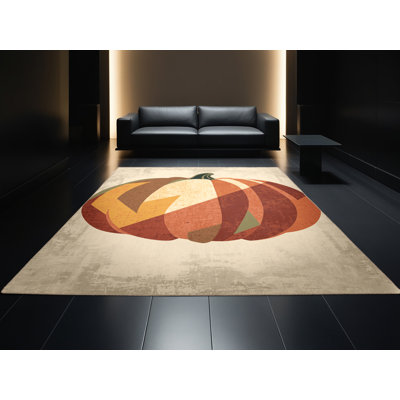 Tapis beige lavable à la machine Crewe Country