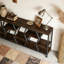 Industrial Console Table Sofa Table with Storage Shelves