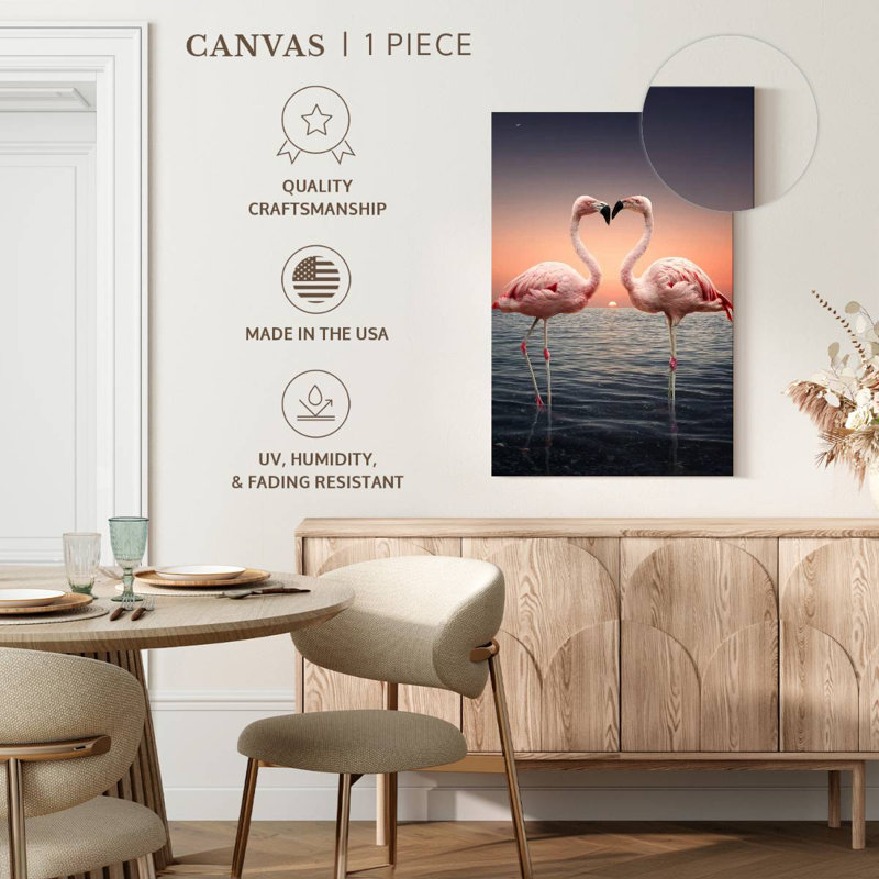 Flamants roses amoureux