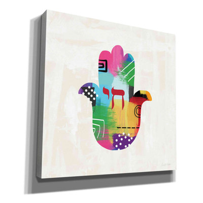 «Chai Hamsa» par Linda Woods, impression sur toile tendue