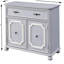 Buffet décoratif gris 2 portes avec 1 tiroir